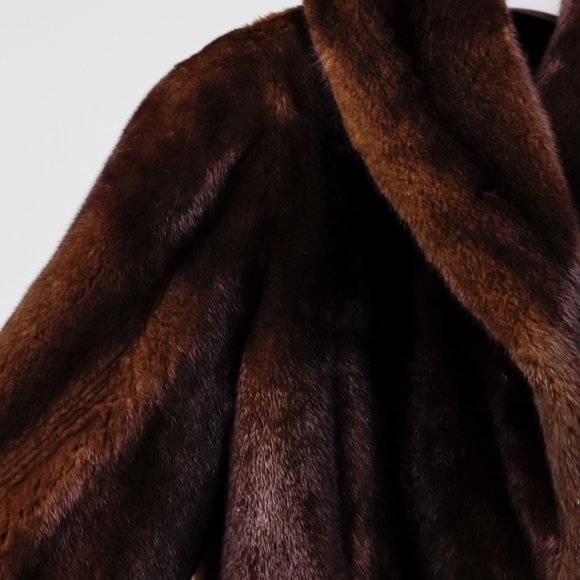 Shawl Collar Mink Fur Jacket - Picture 4 of 7